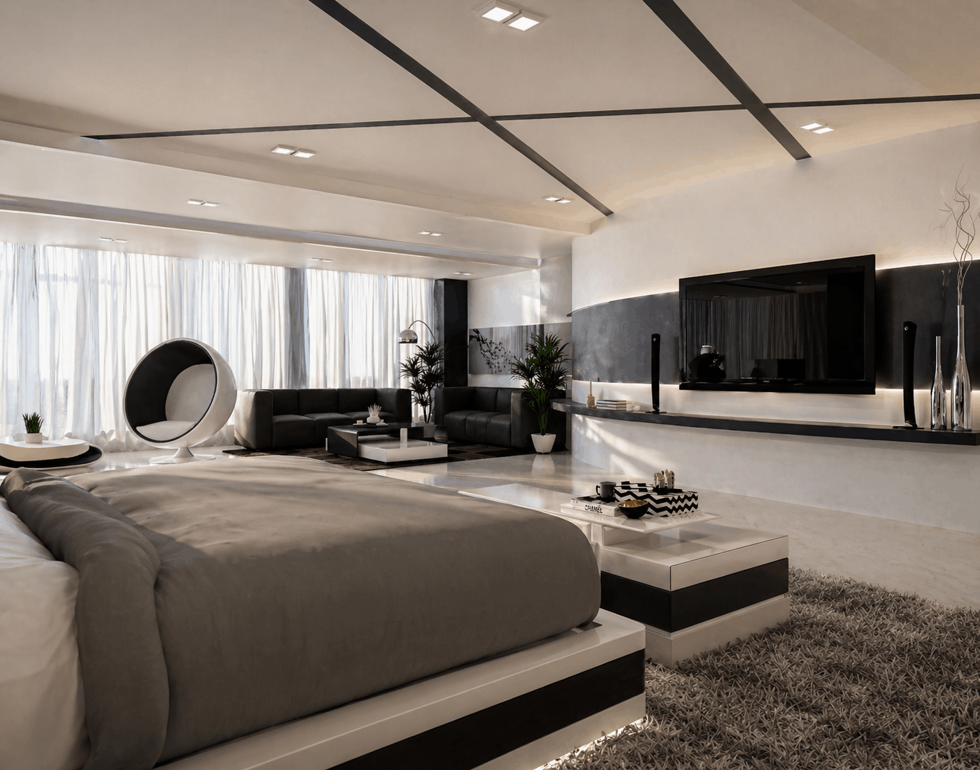 Vinutha Residence master bedroom — east-facing, morning light
