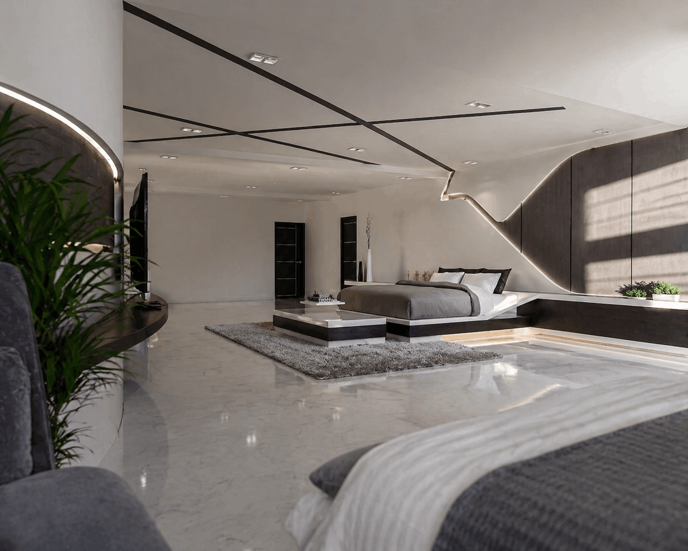 Vinutha Residence bedroom interior detail